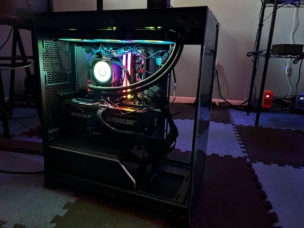 Custom built PC with liquid cooling